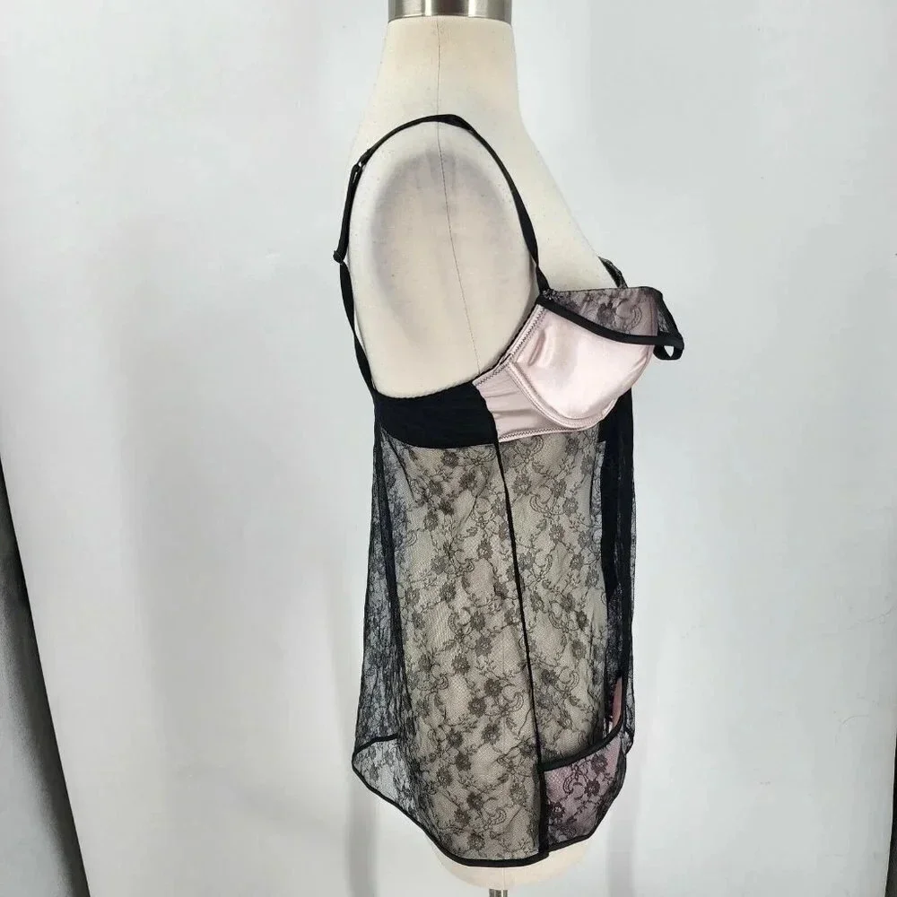 Victoria Secret Women's Sexy Little Things Lace Baby Doll Nightie Size 34D NWT - Picture 2 of 12